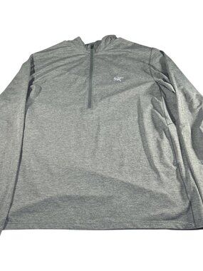 Arc'teryx Mens Gray Quarter Zip Pullover Golf Lightweight Jacket Size XL